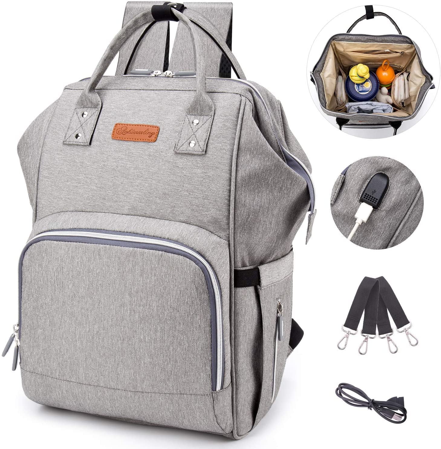 waterproof diaper bag with usb charger