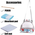 thumbnail image 3 of Halinfer Small Bird Travel Carrier Cage, Portable Transparent Carry Bag with Perch for Parrot Budgies Parakeet, 3 of 5