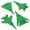 Green, variant on TimMee Plastic Army Men Combat Fighter Jets - 4pc Red Airplanes Made in USA