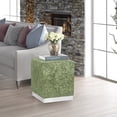 thumbnail image 2 of Joveco 14.6"D Square Velvet Ottoman Upholstered Footrest Stools with Gold Plating Base Vanity Stool for Bedroom, 2 of 7