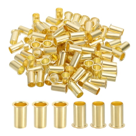 Uxcell 1/2 Brass Compression Fittings 100Pcs Compression Insert Tube Fitting for Connecting Air Fuel Water Oil and Inert Gases Lines