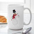 thumbnail image 6 of CafePress - Volleyball Snowman - 15 oz Ceramic Large White Novelty Mug, 6 of 6
