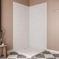 thumbnail image 3 of Streamline DSH-1360-139 38 in. L x 38 in. W x 76 in. H 2-Piece Glue-Up Corner Shower Surround in White Tile Finish, 3 of 4