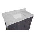 thumbnail image 2 of Paige 42" Bathroom Vanity with Marine Gray Cabinet and Carrara Marble Top, 2 of 6