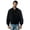 Black, variant on Men's Baseball Suede Leather Jacket, Large, Black