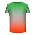 thumbnail image 4 of Yufatyle Short Sleeve Shirts for Men Crew Neck T Shirts for Man Short Sleeve Quick Dry Fashion Gradation T-Shirts, Green-XL, 4 of 6