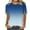 Z6 Dark Blue, variant on Summer Tops for Women Gradient Crew Neck Shirts Summer Casual Tops Short Sleeve Spring Outfits Blouses Trendy Tops Shirts Presents for Women Pink L