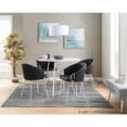 thumbnail image 6 of LumiSource Chrome Metal, Black PU Claire Chair - Set of 2, 6 of 12