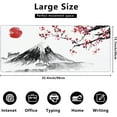 thumbnail image 2 of Japan Traditional Sumi-e Painting Extended Gaming Mouse Pad Large Desk Mat with Non-Slip Rubber Base and Stitched Edges,Keyboard Mouse Mat Desk Pad for Work,Game,Office,Home 35.4 * 15.7 Inch, 2 of 6