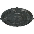 thumbnail image 3 of 53 1/2"OD x 3 1/2"P Attica Acanthus Leaf Ceiling Medallion (Fits Canopies up to 4 5/8"), Hand-Painted Pewter, 3 of 5
