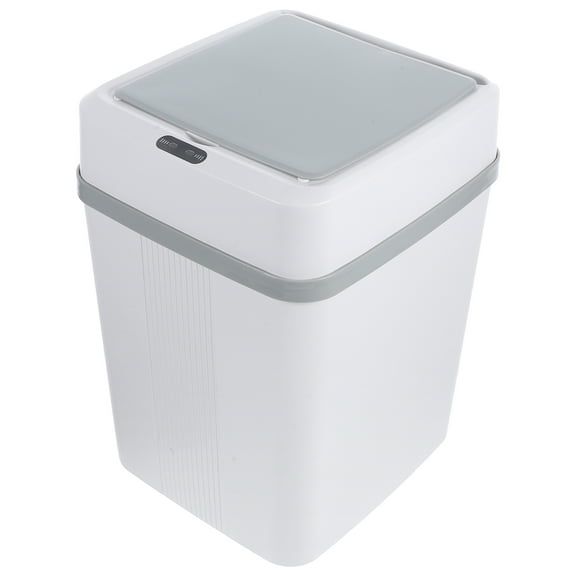 Hemoton Bathroom Motion Sensor Trash Can Automatic Garbage Can Plastic Smart Trash Can with Lid