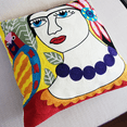 thumbnail image 4 of 18x18 Handstitch California Women Portrait Picasso Inspired Decorative Pillowcase, 4 of 4