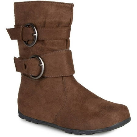 Brinley Co. Girls Buckle Accent Mid-calf Boots
