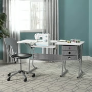Sew Ready Eclipse Ultra Sewing Machine Table In Gray / White