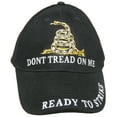 thumbnail image 3 of Black Gadsden Culpeper Liberty or Death Don't Tread on Me Hat Cap EE, 3 of 6