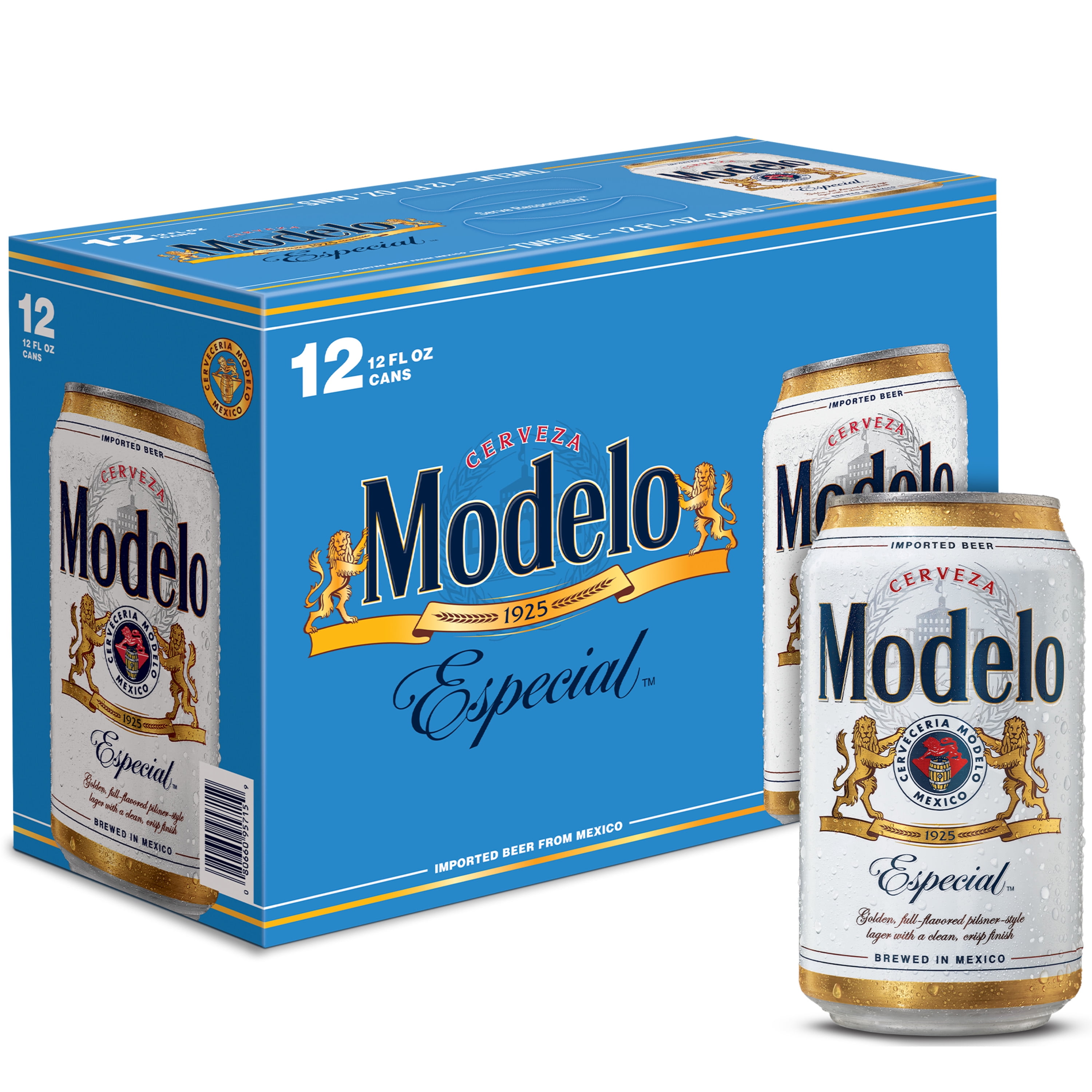 Modelo Especial Mexican Lager Beer, 12 Pack, 12 fl oz Cans, 4.4% ABV ...