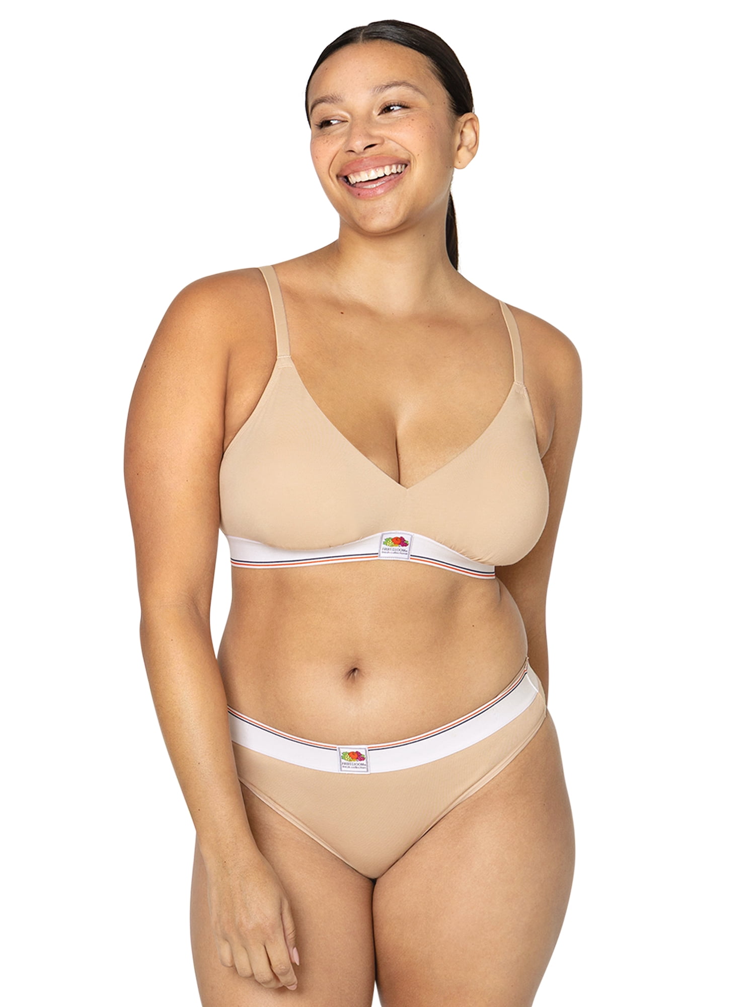 fresh collection by Fruit of the Loom Women's Cotton Triangle Bralette