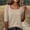 Khaki, variant on Womens Square Neck Casual Knit Tops Elbow Sleeve Ribbed Knit Form Fitting Soft Knitwear Blouse For Office, Wine S