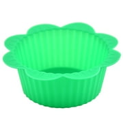 huanledash 10Pcs Muffin Cups Food Grade Creative Shape Non-stick Flexible Oil-proof Decorative Silicone Greaseproof Baking Cups Cupcake Liners Kitchen Supplies