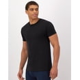 thumbnail image 3 of Hanes Men's Slim T-Shirt Undershirt Pack, 4-Pack, Moisture Wicking, Odor Control, Black/White Assorted M, 3 of 5