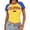 Yellow, variant on Summer Clothes Women Slim Fit Cropped Flag Print Short Sleeve T-shirt World Cup Themed Breathable Going Out Cheerleading Crop Tops Yellow 3XL
