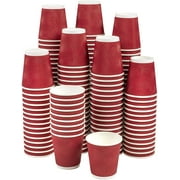 NYHI Set of 150 Ripple Insulated Red Paper Cups CoffeeTea Hot Cups Recyclable 3 Layer Rippled Wall For Better Insulation Perfect for Cappuccino Hot Cocoa or Iced Drinks 8 ounce