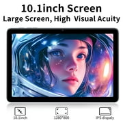 Android 15 10 Inch Tablet, 6GB RAM 128GB ROM, 5G Wi Fi Tablet with Keyboard, 1280x800 IPS Table Touchscreen, 8000mAh Battery, Adult Tablet,Gray