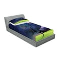 thumbnail image 2 of Ambesonne Tree Fitted Sheet & Pillow Sham Set, Full Moon Galaxy Grass, Twinxl, Green and Navy, 2 of 2
