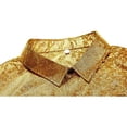thumbnail image 6 of HXWCHs Men's formal Dress Shirt with Sequins Butofns and Glitter Lapel for Business Casual Work Party Attire XXL Gold, 6 of 7