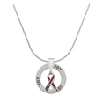 thumbnail image 1 of Delight Jewelry Silvertone Patriotic Ribbon Joy Ring Charm Necklace, 18", 1 of 4