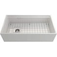 thumbnail image 5 of BOCCHI 1505-001-0120 Contempo Apron Front Step Rim Fireclay Kitchen Sink White, 5 of 9