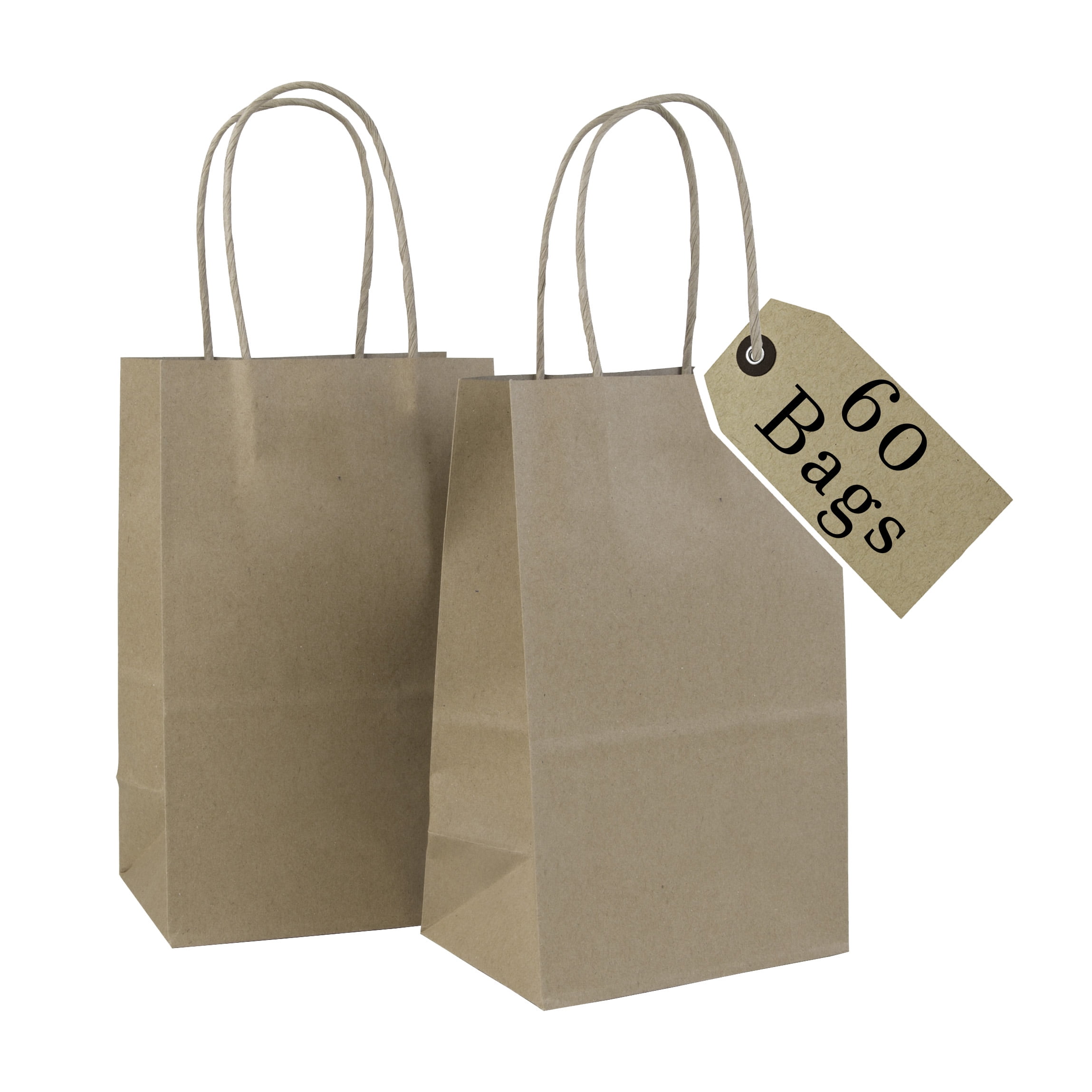Incredible Packaging 5.5" x 3.25" x 8.37" Kraft Paper Bags with