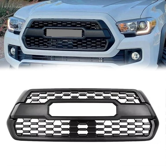 Black Front Bumper Grille Fit for Toyota Tacoma 2016-2023 Direct Fit Replacement
