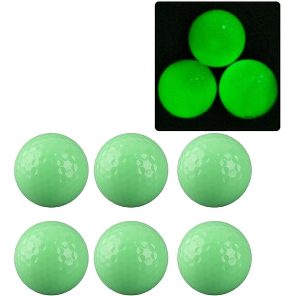 Agatige 6Pcs Glow Golf Balls for Night Sports, Luminous Golf Ball Double Layer Night Glow in The Dark Fluorescent Golfballs Lasting Bright Glow Luminous Golfballs for Golf Practice