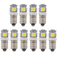 thumbnail image 1 of 10 Pcs Ampoules LED E10 6V Blanc Froid 5SMD 0.5W 50LM (Blanc Chaud), 1 of 4