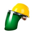 thumbnail image 3 of S SERENABLE Welding Cap Large View Heat Resistant Professional Aluminum Bracket PC Lens Face Green, 3 of 9