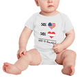 thumbnail image 2 of 50% Austrian + 50% American = 100+% Beautiful Cute Baby Clothing Bodysuits For Boy Girl, 2 of 5