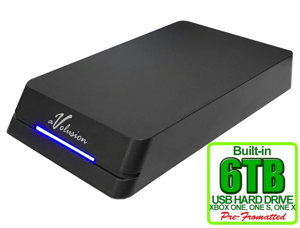 Designed for Xbox One X, Pre-Formatted 6000GB Avolusion HDDGear 6TB USB 3.0 External Gaming Hard Drive - 2 Year Warranty 
