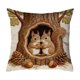 thumbnail image 2 of Uuiauoio Cute Animals Decorative Throw Pillow Cover , Animals Family Animals Outdoor Pillow Cases Square Standard Cushion Cover for Sofa Couch Bed Car 17.72x17.72 inch, 2 of 6