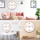 thumbnail image 5 of CHAO Reloj de pared con números: oro rosa, reloj de pared silencioso de 30 cm, reloj de pared de plástico, reloj de pared de cuarzo, silencioso, para sala de estar, dormitorio, oficina, comedor y más, 5 of 5