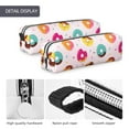 thumbnail image 4 of Yiaed Donut Print Leather Pencil Case - Leather Pen Pencil Holder - Elegant & Practical Pencil Pouch for Work & Office, 4 of 7