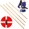 thumbnail image 2 of Bangcool 2 Pcs Bâtons en Bois Correction de Posture Bâtons d'Exercice avec Boucle pour Bâton, 2 of 10