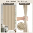 thumbnail image 4 of DONGPAI Extra Large Room Divider Curtain, Indoor/Outdoor Multifunctional Vertical Drapes with Hooks Waterproof Shower Curtain for Living Room Bedroom Bathroom, 100"x 84", Beige, 1 Panel, 4 of 9