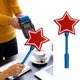 thumbnail image 1 of Lector de tarjetas sin contacto | Lector de tarjetas en forma de estrella | Dispositivo de pago NFC | Pago con solo acercar el dedo, 1 of 6