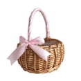 thumbnail image 5 of Grandest Birch 2PCS Flower Basket Woven Hand-Held Wicker Decorative Picnic Storage Basket for Home, 5 of 5