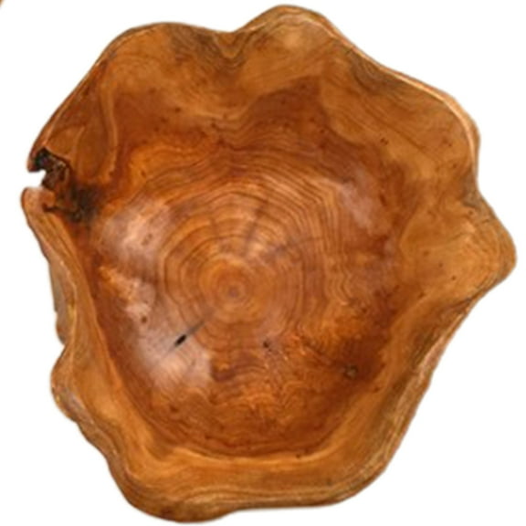 GRJIRAC Wooden Bowl Fruit Plate Handmade Wood Salad Serving Tray Sushi Snack Bowls Decor