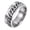 SilverUS 6, variant on Unisex Fashion Titanium Steel Roman Numerals Twist Chain Ring Party Jewelry Gift