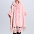 thumbnail image 2 of HJYCHN Hair Scarf for Women Ladies Imitation Collar Hooded Cape Shawl Large Cardigan Scarf Scarves Shawls for Women Pink One Size, 2 of 5