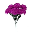 thumbnail image 2 of 1pcs 7 Heads Artificial Carnation Flowers, Faux Silk Flower for Home Decor, PurpIe, 2 of 6