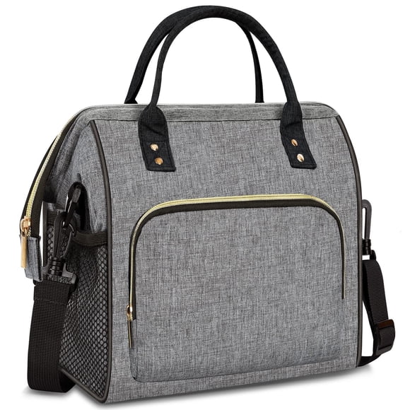 ideaTech Boîte à Lunch pour Femmes, Sac à Lunch Isolé pour Hommes, Grand Sac Fourre-Tout Réutilisable, Sacs à Lunch Étanches pour le Travail, Sacs à Lunch Réutilisables Mignons, Boîte à Lunch pour Bureau Pique-Nique